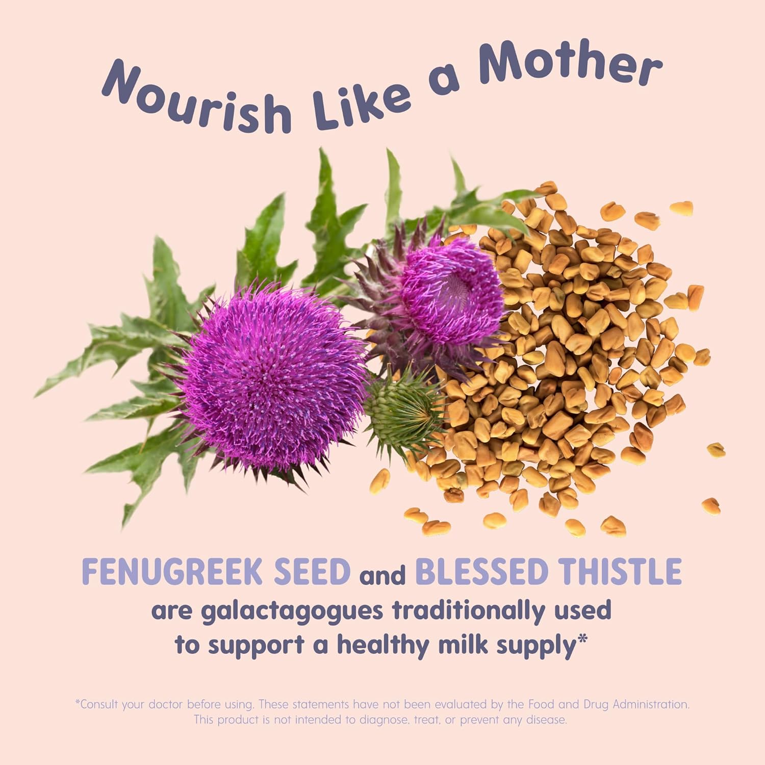 OAT MAMA Organic Lactation Supplement - 'Slay Mama' Blessed Thistle & Fenugreek Capsules - Herbal Lactation Blend, Postpartum Support for Breastfeeding Moms - Image 4