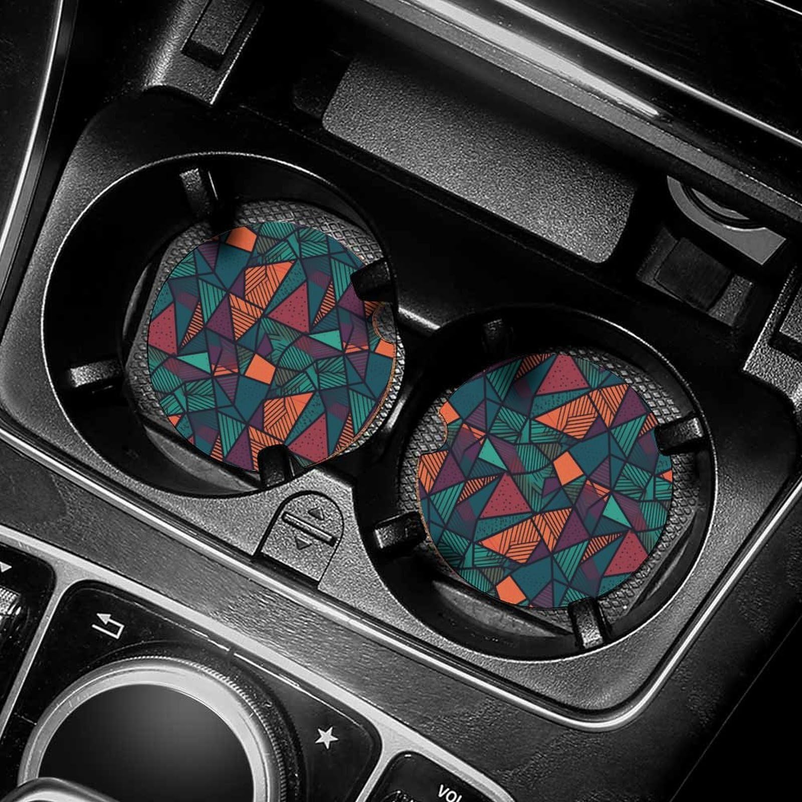 Dessous de verre pour voiture géométriques pour protéger l'habitacle en voyage