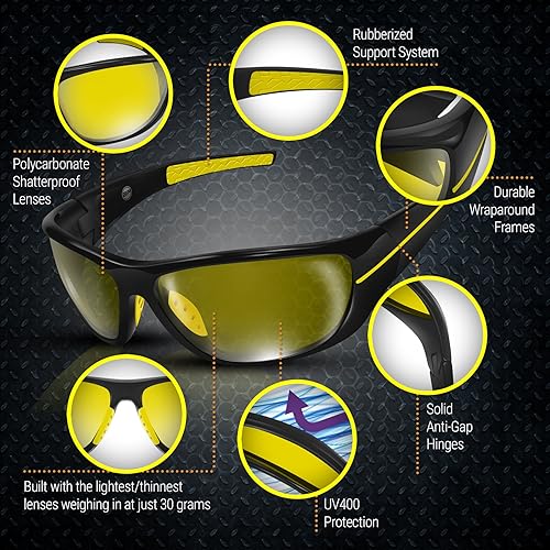 Miniatura 6 de DayNight Driving Glasses - Chopper - Night Driver Cleaer Vision Motorcycle Riding Running Biking - TAC Anti Glare