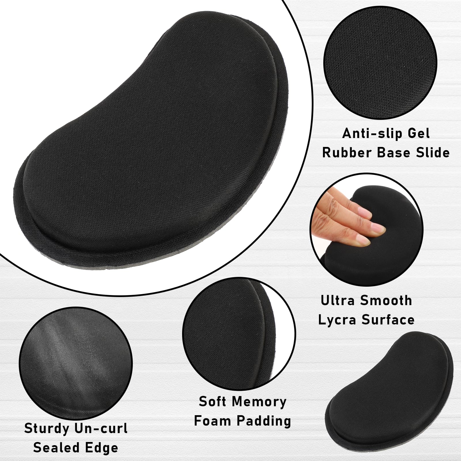 2 Stück Handgelenkauflage Für Maus – Ergonomische Gel-Kissen Mit Memory-Schaum, Rutschfest & Bequem