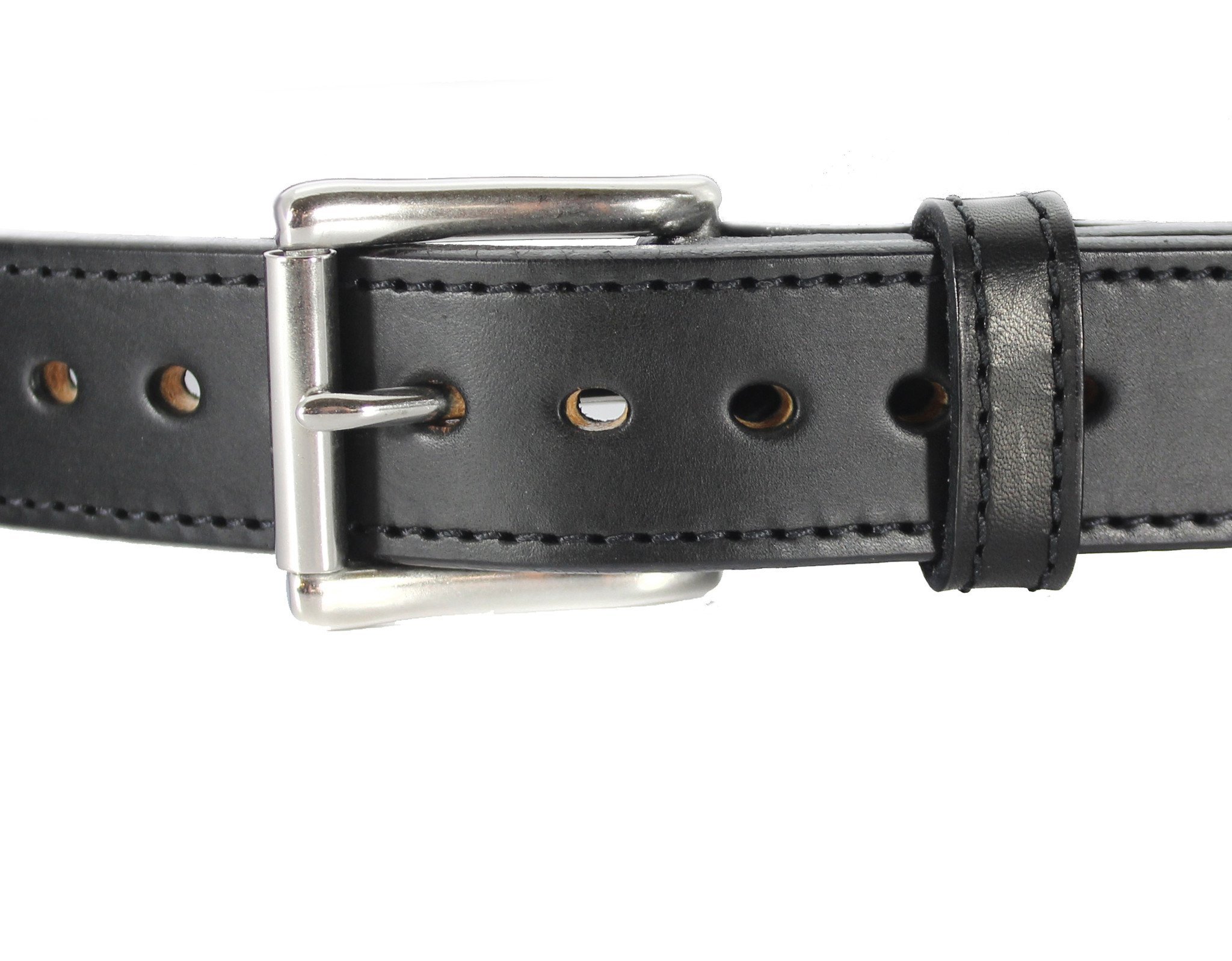Daltech Force Steel Core Reinforced Leather Gun Belt - Thick Concealed Carry - Black 34
