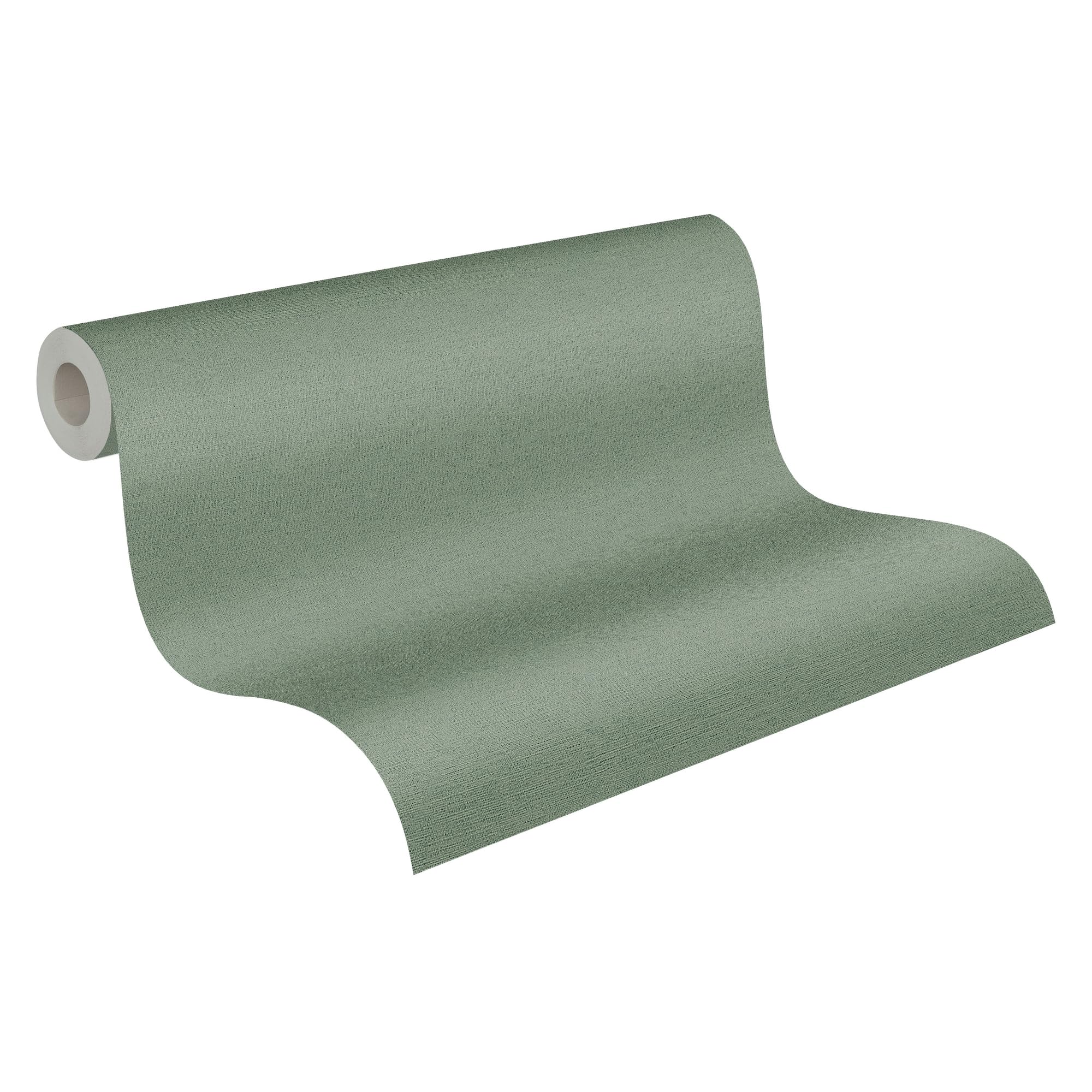 B&Q -  Havana Dark Green Plain Texture Textured Wallpaper