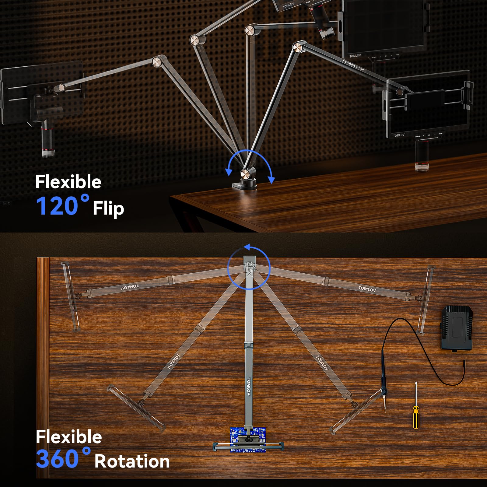 Snapklik.com : TOMLOV Flexible Arm Digital Microscope Stand AM03 ...