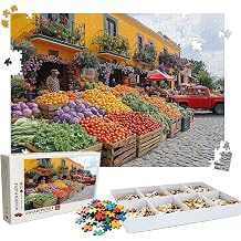 Puzzle 5000 - Street Fruit Jigsaw Games - 5000 Piece Jigsaw Puzzles for Adults - Pieces with Box - Wooden Puzzles - Challenging Game Beautiful - The Best Gifts Relaxation 61.6 X 41.5 Inch W3H-997