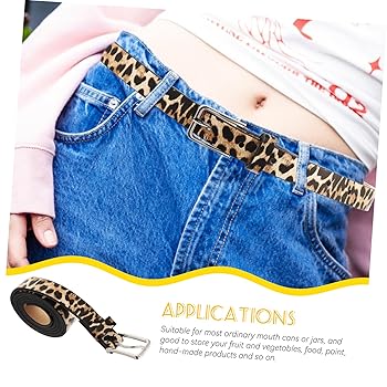 GALPADA Women Belt Mens Leather Belt Dress Belt Leopard Thin
