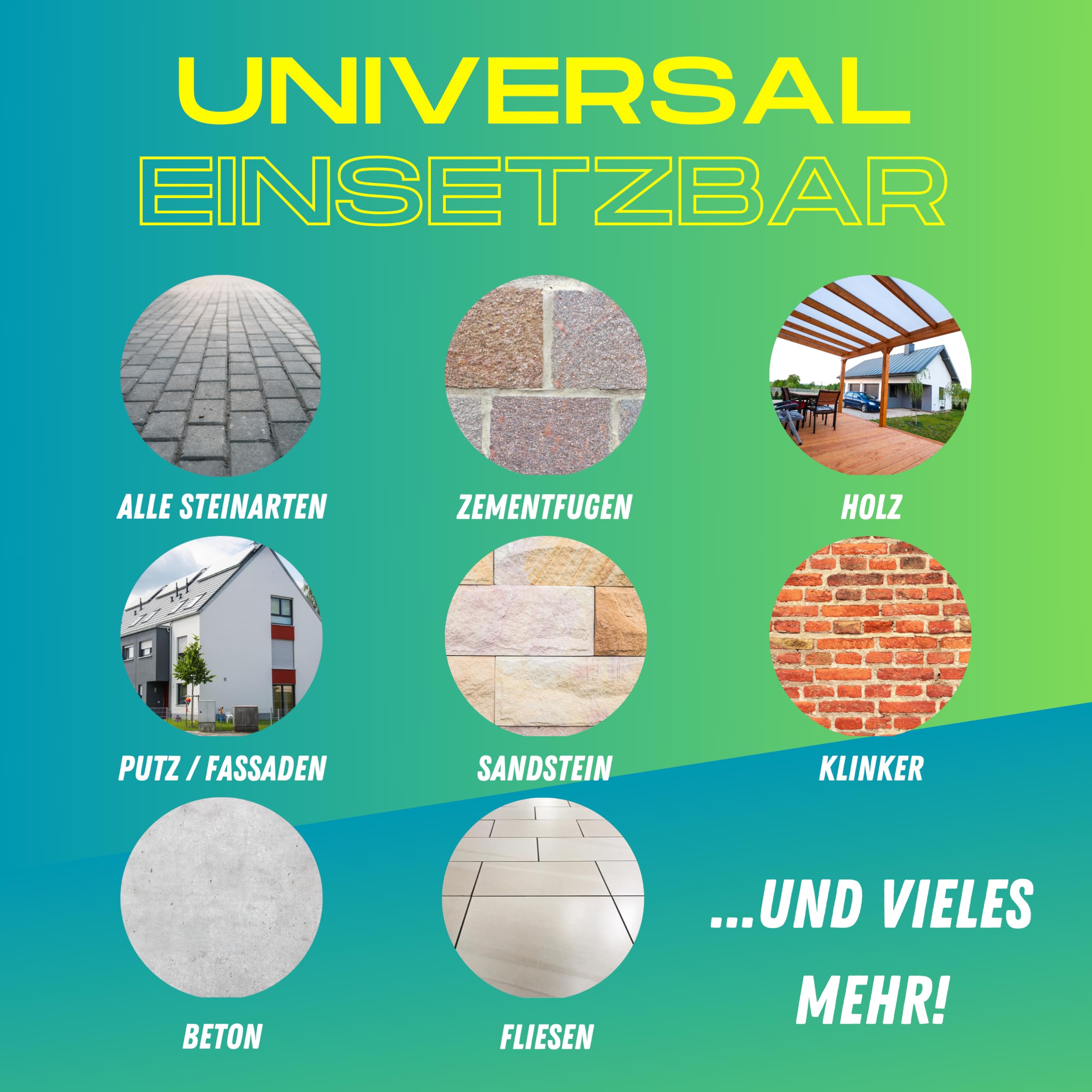 ABACUS® Steinreiniger Extrem, intensiver Steinreiniger für außen mit Sofortwirkung, entfernt sofort Schmutz, Grünbelag, Flechten & Algen in Minuten, Steinreiniger Intensiv außen 10 Liter