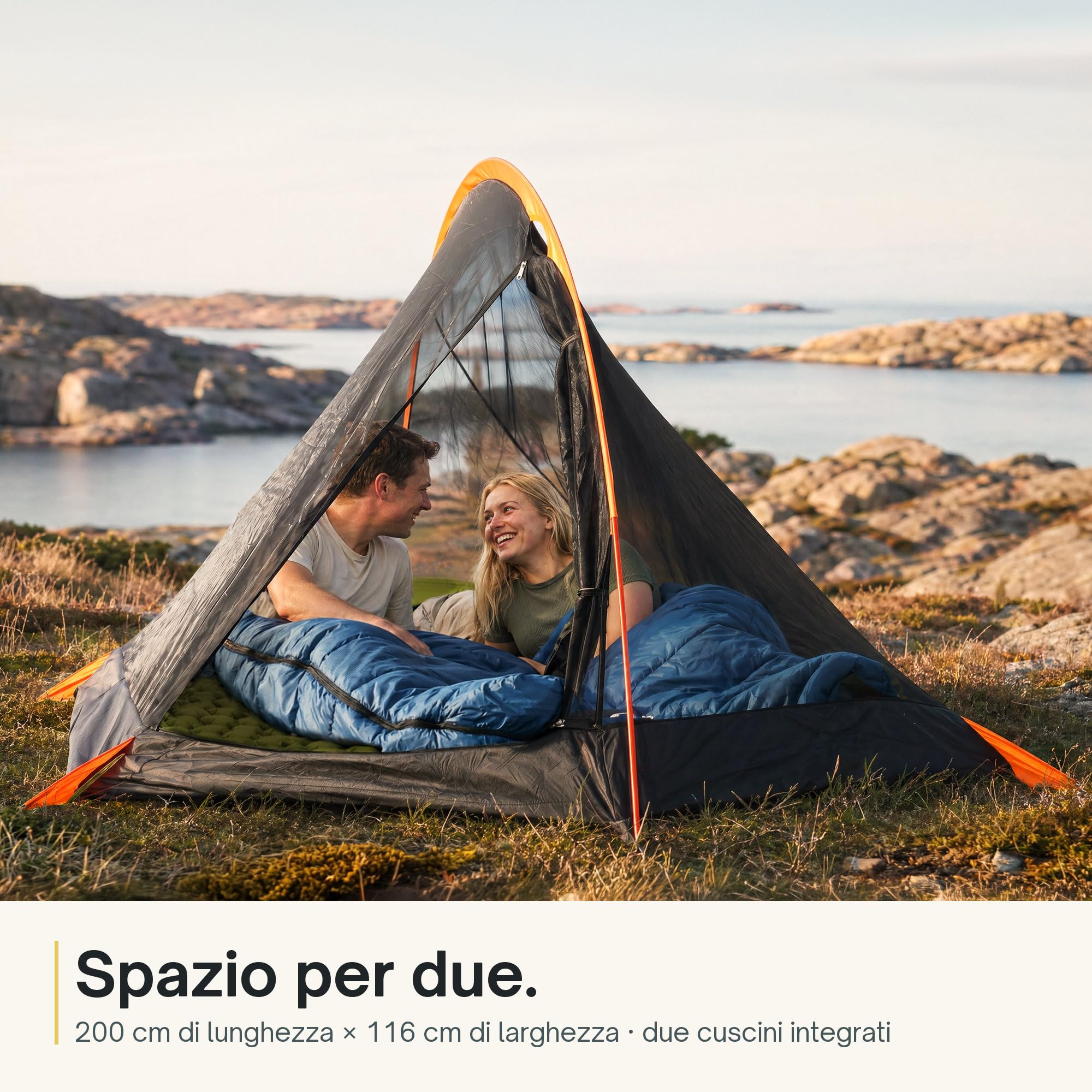 TRINORDIC Materassino Gonfiabile Doppio – 2 Persone con Pompa a Pedale