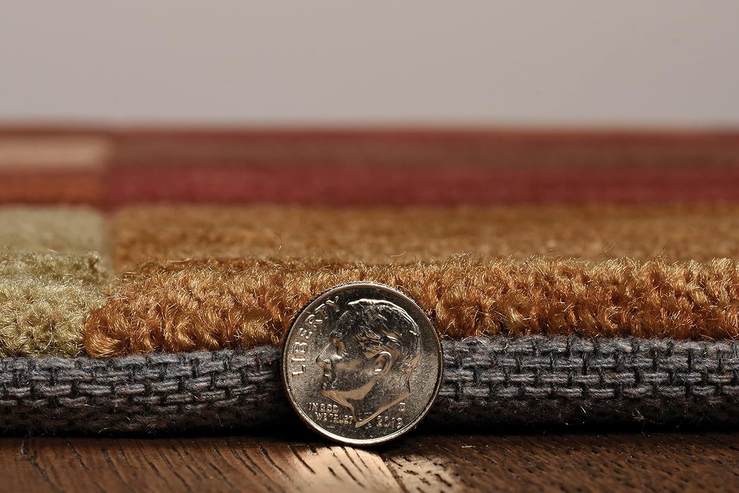 Linon RUG-TAD21657 Trio Collection, Brown, 5 x 7