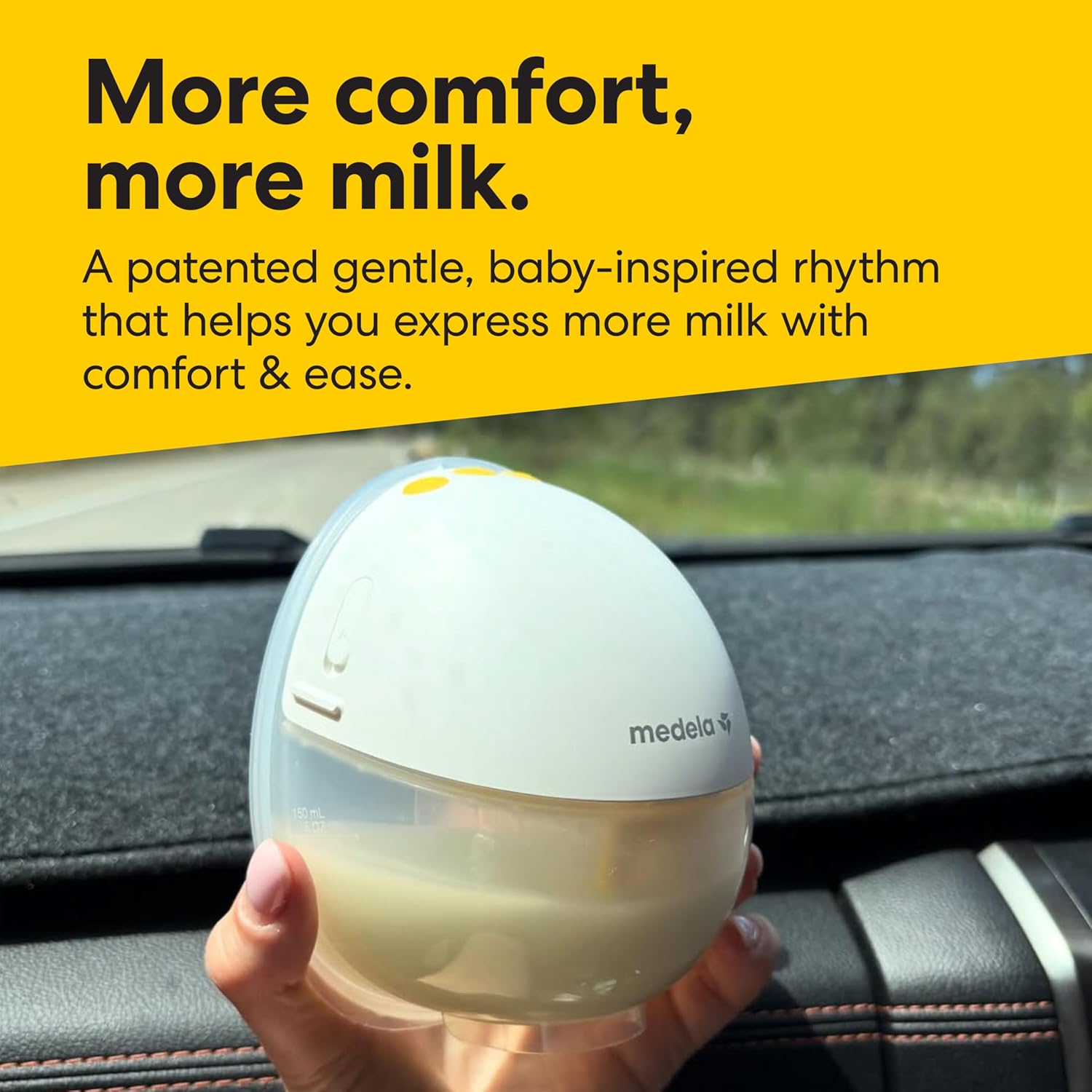 Medela Motion InBra Wearable Breast Pump, Portable Hands-Free Wireless Electric Pump, Highly efficient, Lightweight, Custom fit with Inserts, Rechargeable Battery, Discreet, Quiet, Only 3 Parts
