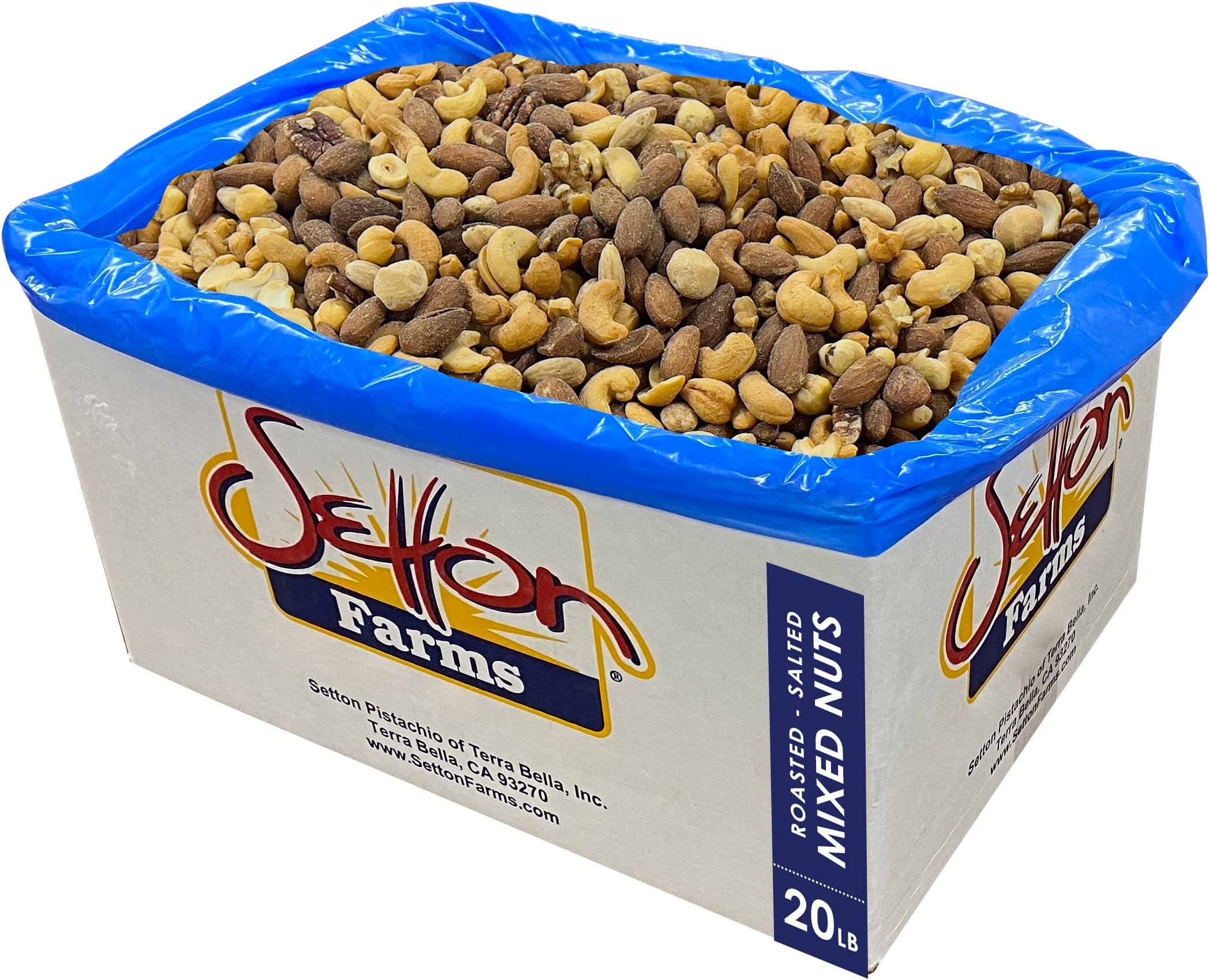 Deluxe Fancy Mixed Nuts Roasted Salted (No Peanuts), 20 Lbs. Bulk Case, Kosher