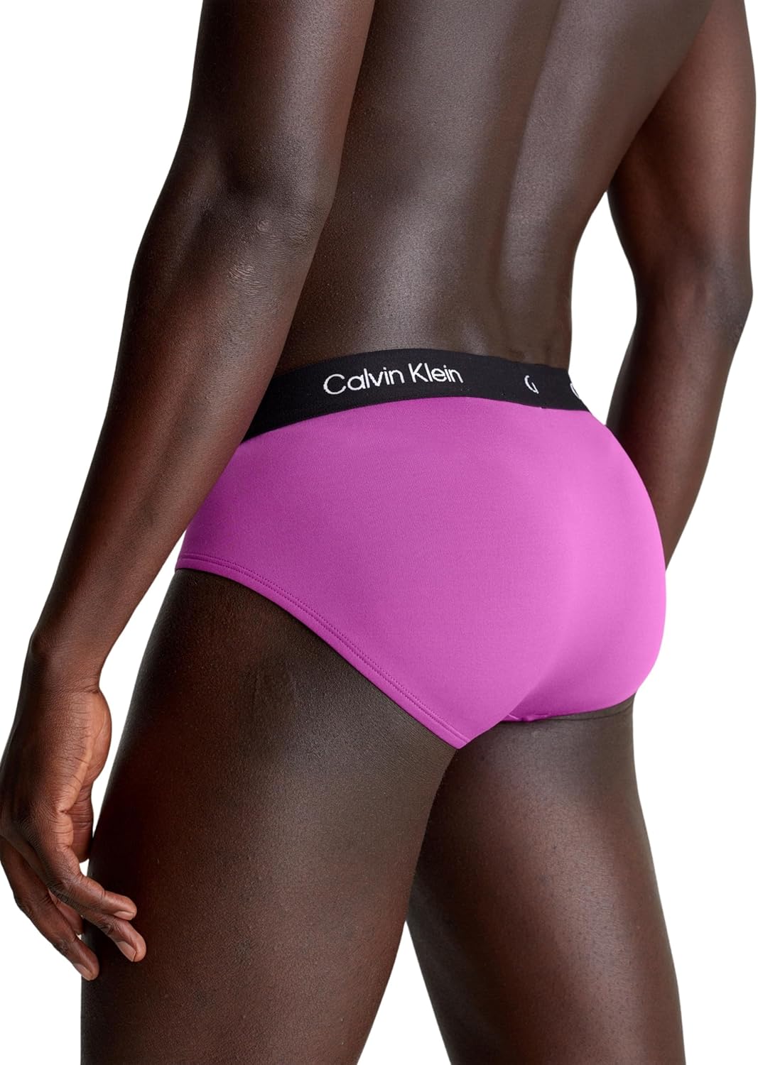 Calvin Klein Slip Hipster Confezione da 3 Uomo Elasticizzati XL Viola (Black, Dahlia, Griffin) - Immagine 2