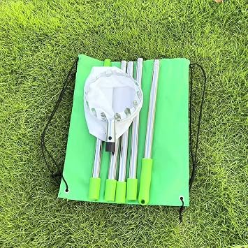 High Tree Orchard Garden Picking Tool 4M Telescopic Fruit Picker Pole with Storage Bag Stainless Steel Fruit Picker