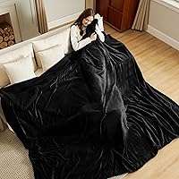 Vista 168 de Bedsure Manta de tamaño King de vellón sherpa para la cama, gruesa y cálida para el invierno, suave y mullida, grande, color lino, 108 x 90 pulgadas