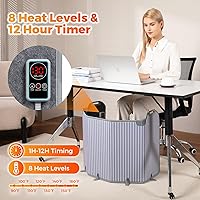 Vista 2 de Calentador de espacio de panel para oficina/hogar silencioso, calentador eléctrico portátil, calentador debajo del escritorio para piernas, pies