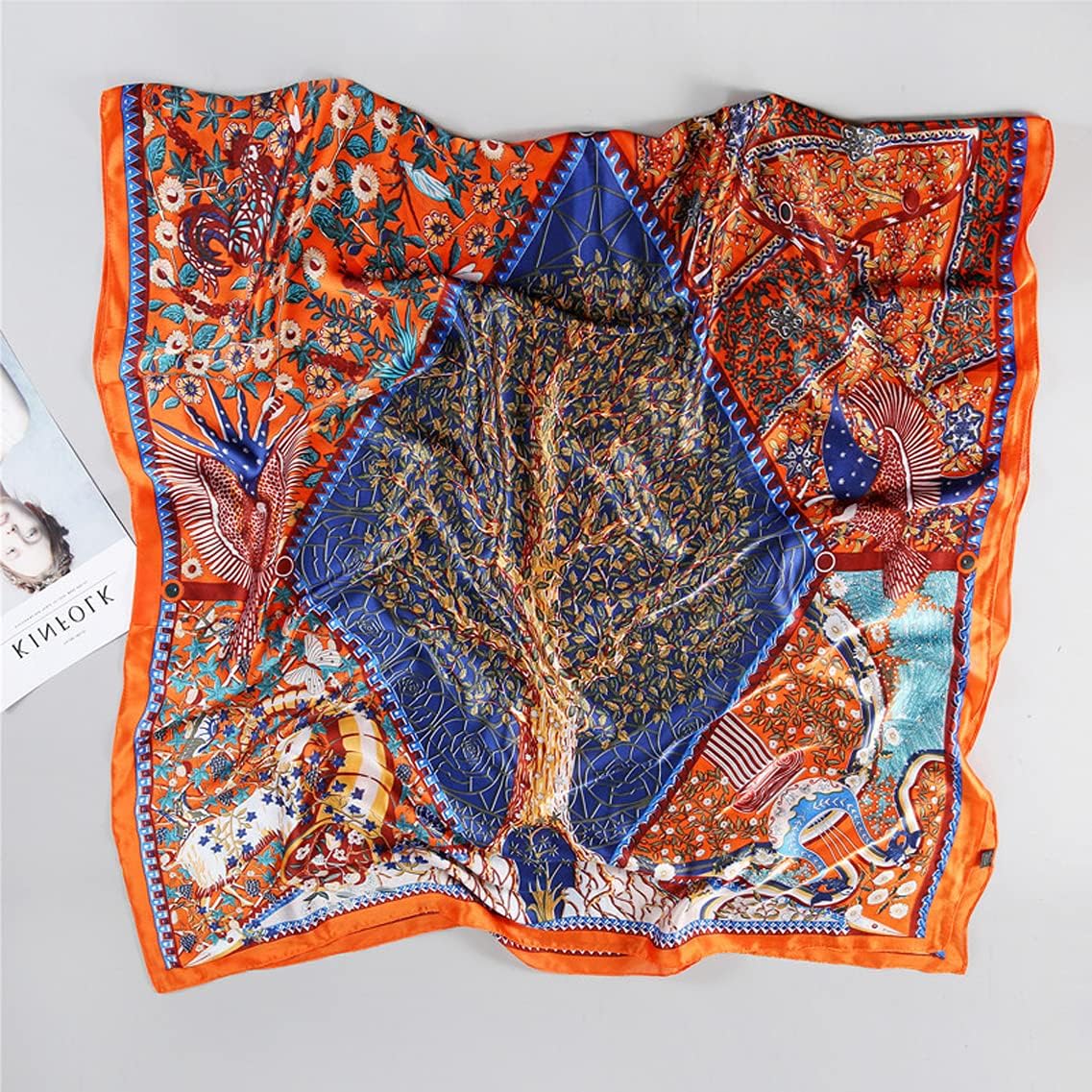 Fashion Scarves Scarf 100% Silk Feeling Scarf Silk Like Scarves Long Lightweight Sunscreen Shawls for Women - Image 6