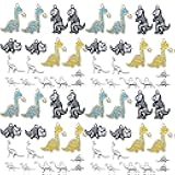 Sailanzi 32pcs Alloy enamel ancient silver dinosaur series Pendant Jewelry Making DIY Keychain Earrings Pendant Various Design Charms for Jewelry Making Bracelets Necklace (SN559)