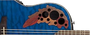 Amazon | Ovation オベーション CE44P-8TQ エレアコ, Trans Blue Quilt