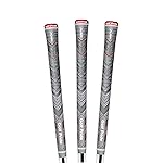 Golf Pride MCC Plus4 ALIGN Golf Club Grip - All-Weather Hybrid Grip with Raised Ridge Technology & Larger Lower Hand - Brushed Cotton Cord & Pebbled Texture - Standard - 3 Pack