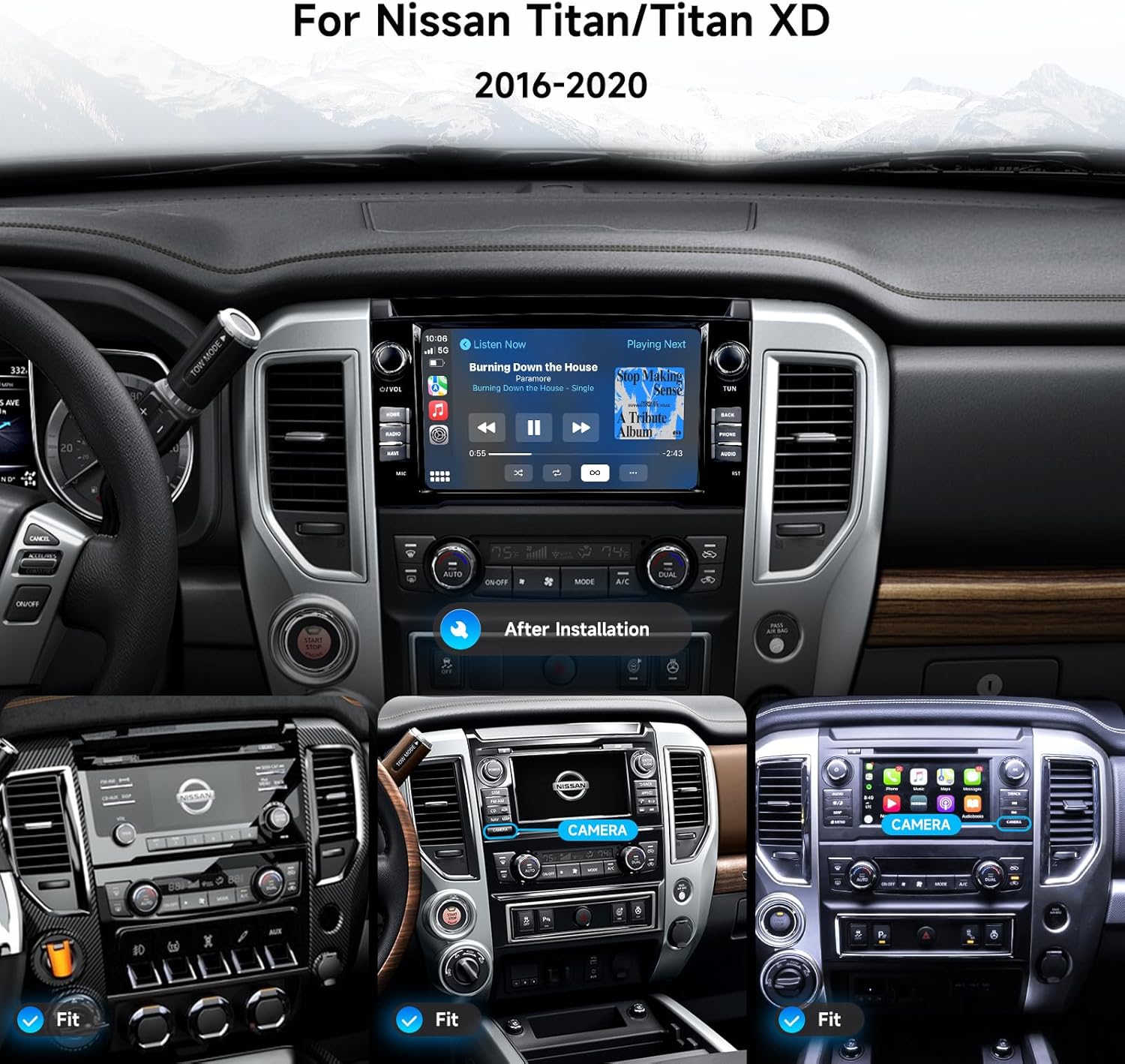 Dasaita 8G+256GB Car Stereo for Nissan Titan 2016-2020 with Wireless Apple CarPlay/Android Auto, Android 13 Head Unit with Knob/Voice Control, Plug & Play GPS Navigation, 9'' QLED Screen 3 81ObPmtSpCL. AC SL1500