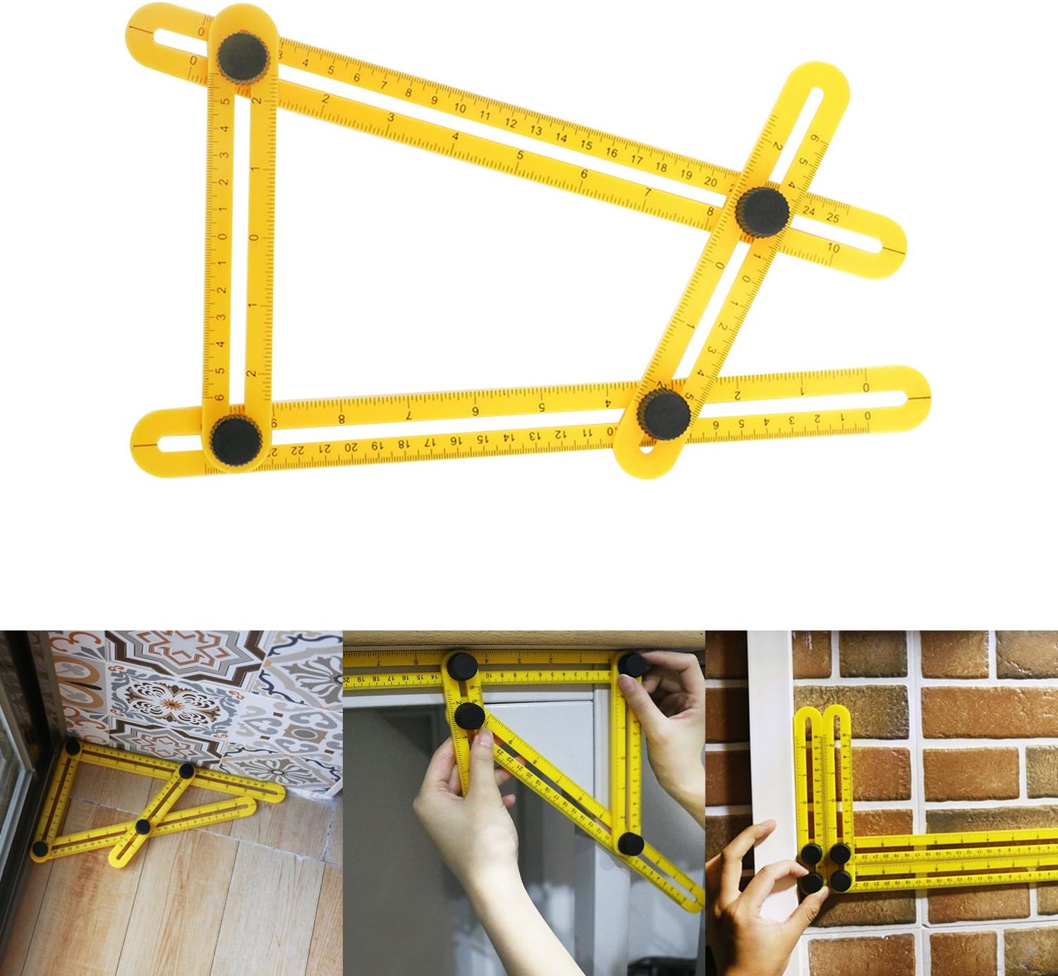 OKPOW OF008 Angleizer Measures Forms Angle Template Tool for Builders Craftsmen Handymen