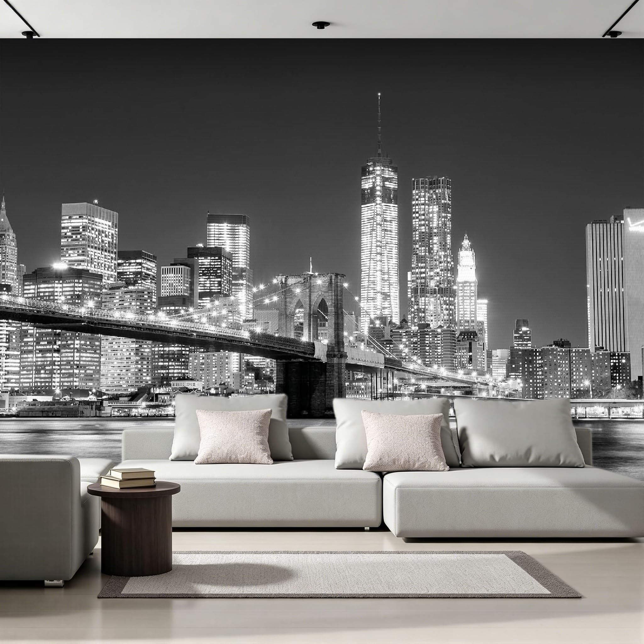 Architecture Urbaine de New York en papier peint panoramique mat haut de gamme