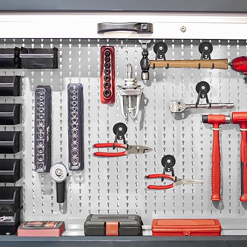Miniatura 3 de Ganchos magnéticos de almacenamiento resistentes, ganchos magnéticos grandes para garaje con revestimiento antideslizante para gabinetes de metal,