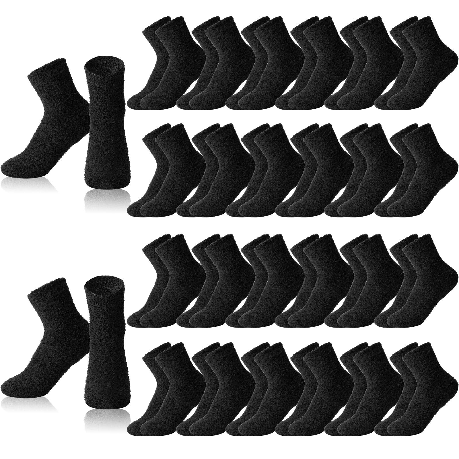 Handepo 24 pares de calcetines mullidos para mujer, para invierno, esponjosos, para dormir, para el hogar, al aire libre, regalo para mujer