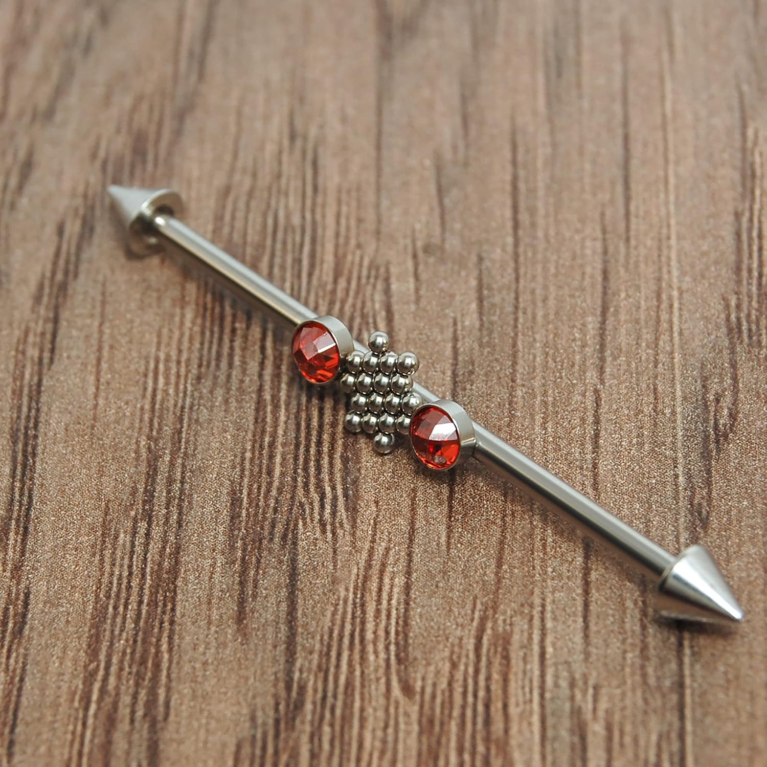 Titanium Industrial Jewelry CZ - Industrial Barbell Earring 14g - Scaffold Earring - Industrial Piercing Earring - Straight Barbell