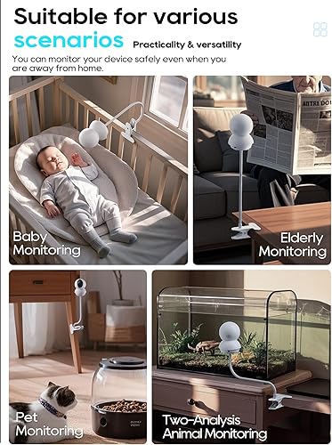 Miniatura 6 de Soporte de clip flexible para monitor de bebé compatible