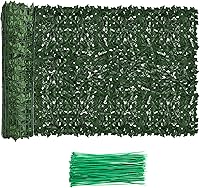 Vista 1 de Pantalla de Privacidad de Valla de Hiedra Artificial para Exteriores Rollo de Vegetación Artificial Expandible Pared de Seto Falso Patio Planta