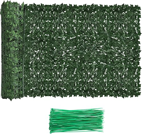 Miniatura 1 de Valla de hiedra sintética, pantalla de privacidad para exteriores, rollo de vegetación artificial expandible para pared, patio, hojas de plástico