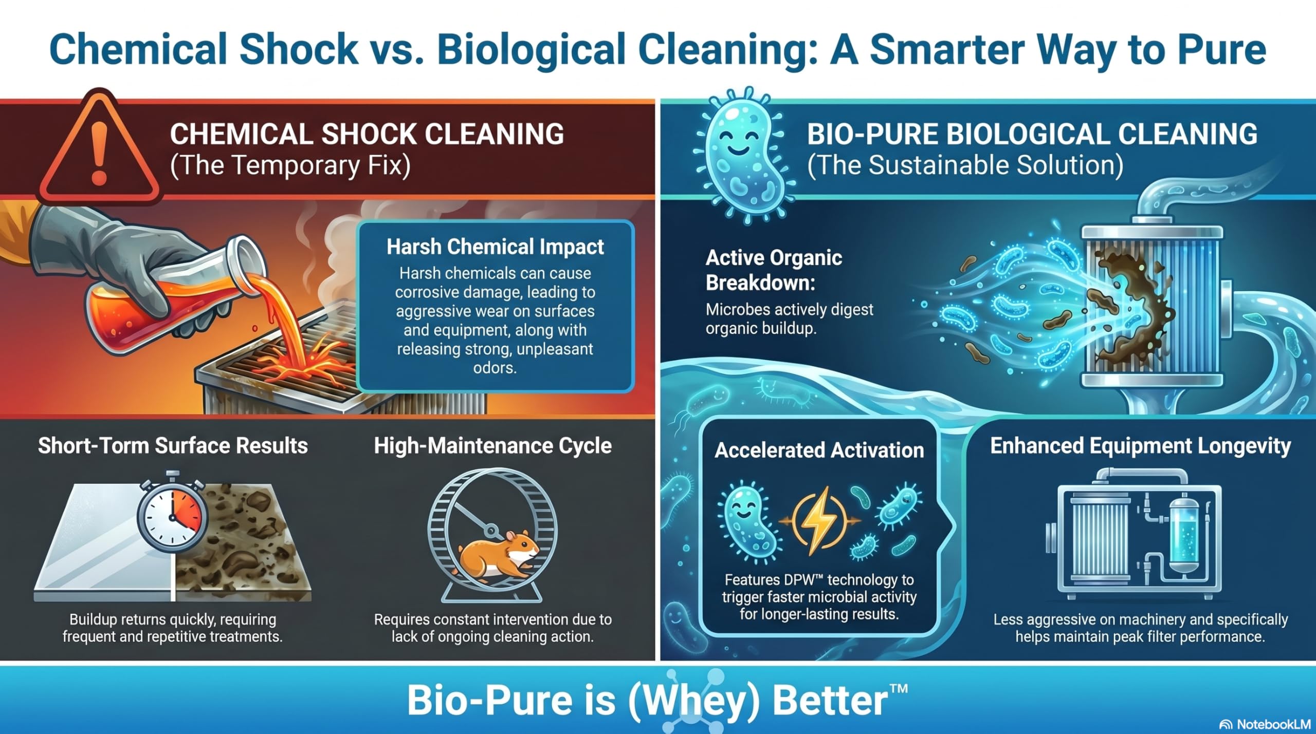 Bio-Pure Spa Filter & Pipe Cleaner – 3 in 1 Spa System Cleaner per impianti idraulici, pareti e filtri a cartuccia – Spurgo tubi, filtro profondo ammollo & spray Cleaner – Sviluppato dal Dr. Bernard
