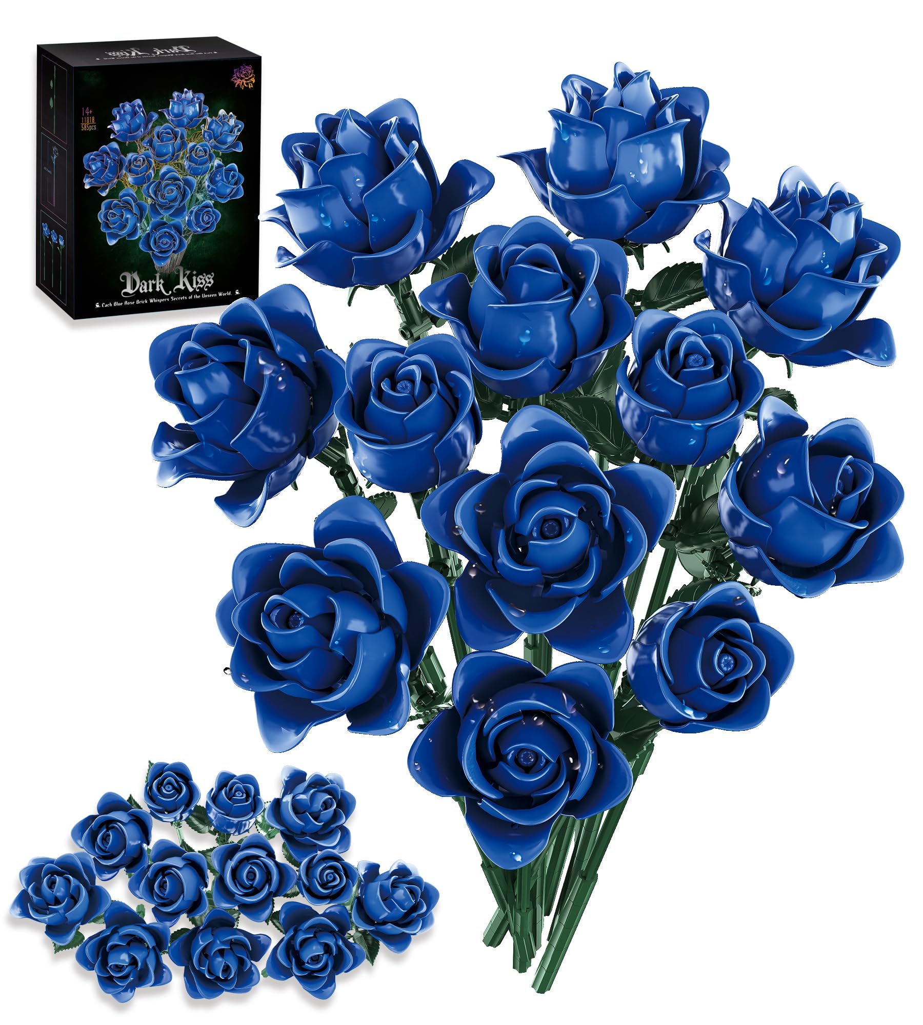 Amazon.co.jp: Loyratche ブルーローズ フラワーブーケ 組み立てセット