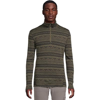 Мужская рубашка Smartwool Classic Thermal Merino Base Layer 1/4 Zip winter moss summit soul