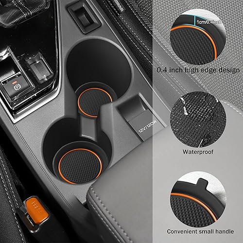 Miniatura 10 de SENSHINE Inserto de portavasos para Subaru Crosstrek Accesorios 2024 Impreza 2024 Accesorios 2024 Forro de consola central, bolsillo de puerta,
