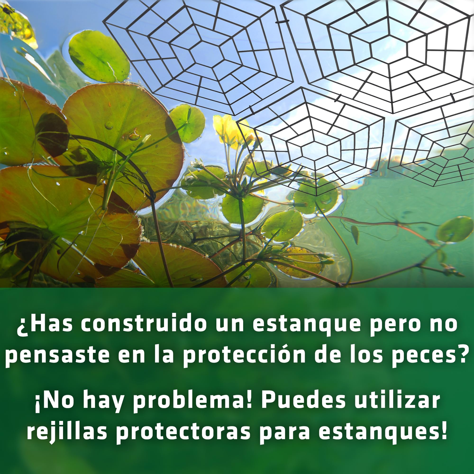 Gardigo® Malla Protectora para Estanque | Paquete con 40 Piezas | Red para Estanques Protección contra Pájaros Garzas Gorriones Gatos y Otros Animales