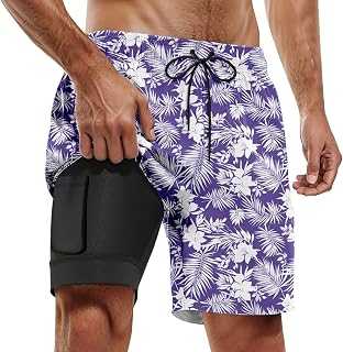 Bañador para hombre de secado rápido, pantalones cortos de playa, pantalones deportivos, pantalones de natación con forro de malla
