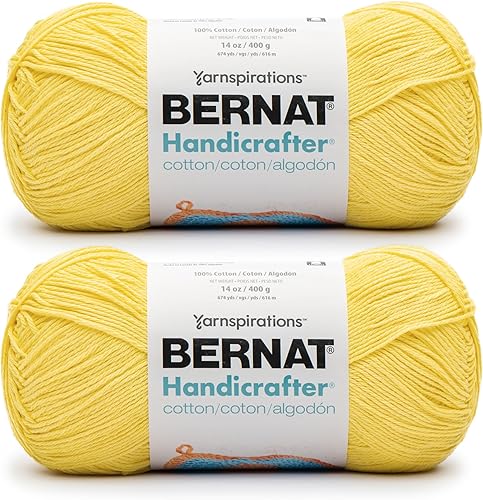 Bernat Handicrafter Cotton BB Sunshine – Lot de 2 paquets de 400 g – Coton – #4 
