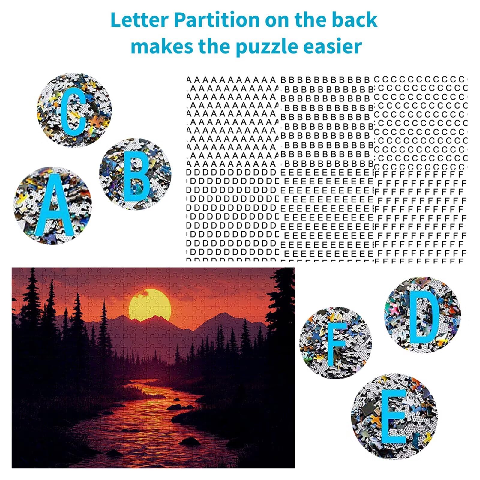 Puzzle 3000 elementów leśnych puzzle dla dorosłych strumień 122 x 81 cm unikalne rzemiosło klasyczne 3D drewniana układanka do rodzinnych gier aktywnych, układanka zrób to sam do dekoracji ścian domu