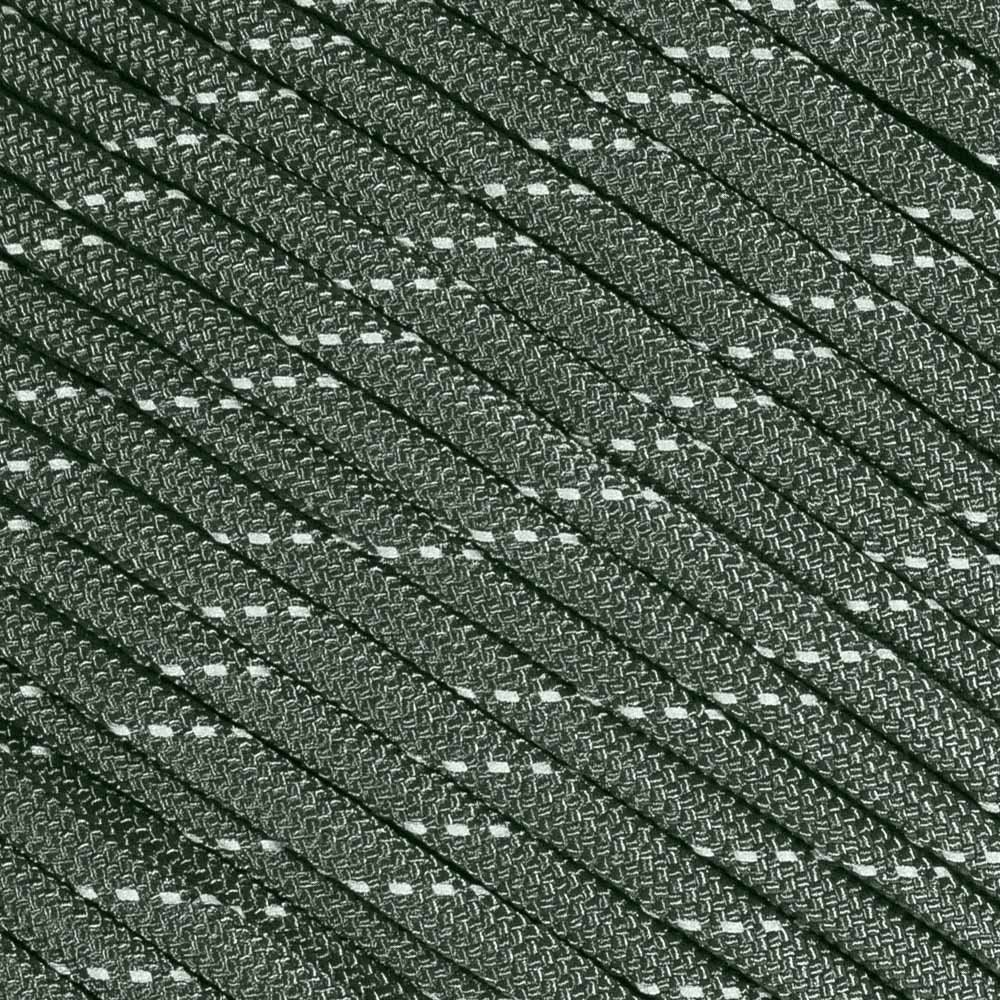 Fluorescent Reflective 550 Type III Guyline Tent Rope Camping Survival Cord High-Visibility Paracord- Rot and UV Fade Resistant (Reflective Olive Drab, 100 Feet)