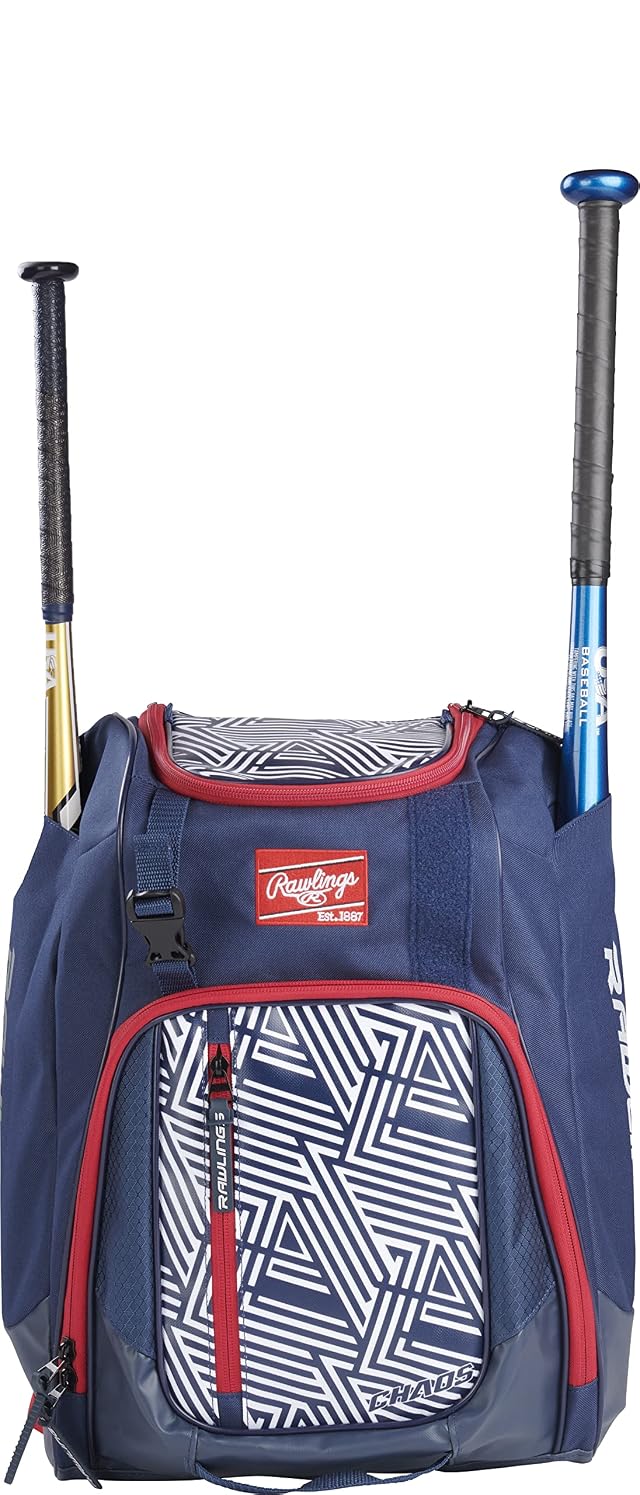 Rawlings CHAOS Backpack Bag Series T-Ball Youth Baseball Fastpitch Softball Multiple Colors
