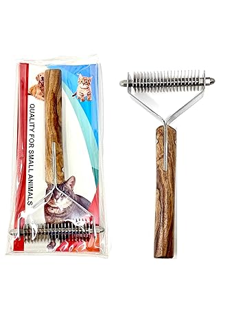 CYNAMED Pet Grooming Tool - Undercoat Rake for Cats & Dogs - Premium Trimmer Coat King Blade - Safe Dematting Comb for Easy Mats & Tangles Removing - No More Nasty Shedding and Flying Hair (20 Blade)
