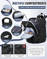 Rucsac de bagaj de mână cu vacuum SZLX, compatibil Ryanair și Wizz Air 40x30x20 cm, pentru laptop de 14 inchi, impermeabil, cu compartiment pentru încălțăminte și pompă inclusă 6