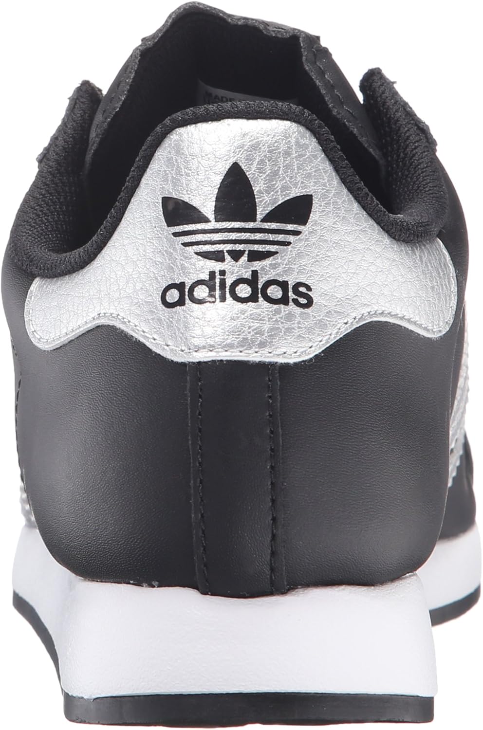 adidas Originals Men's Samoa Retro Sneaker Running Shoe, Black/Metallic Silver/White, 8.5 M US