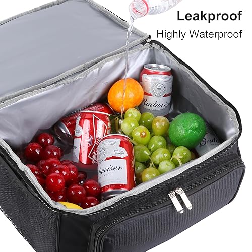 Miniatura 4 de musbus Bolsas enfriadoras Mantiene el hielo 48 latas aisladas con correas ajustables para el hombro, ideal para pícnics, barbacoas, camping, portón