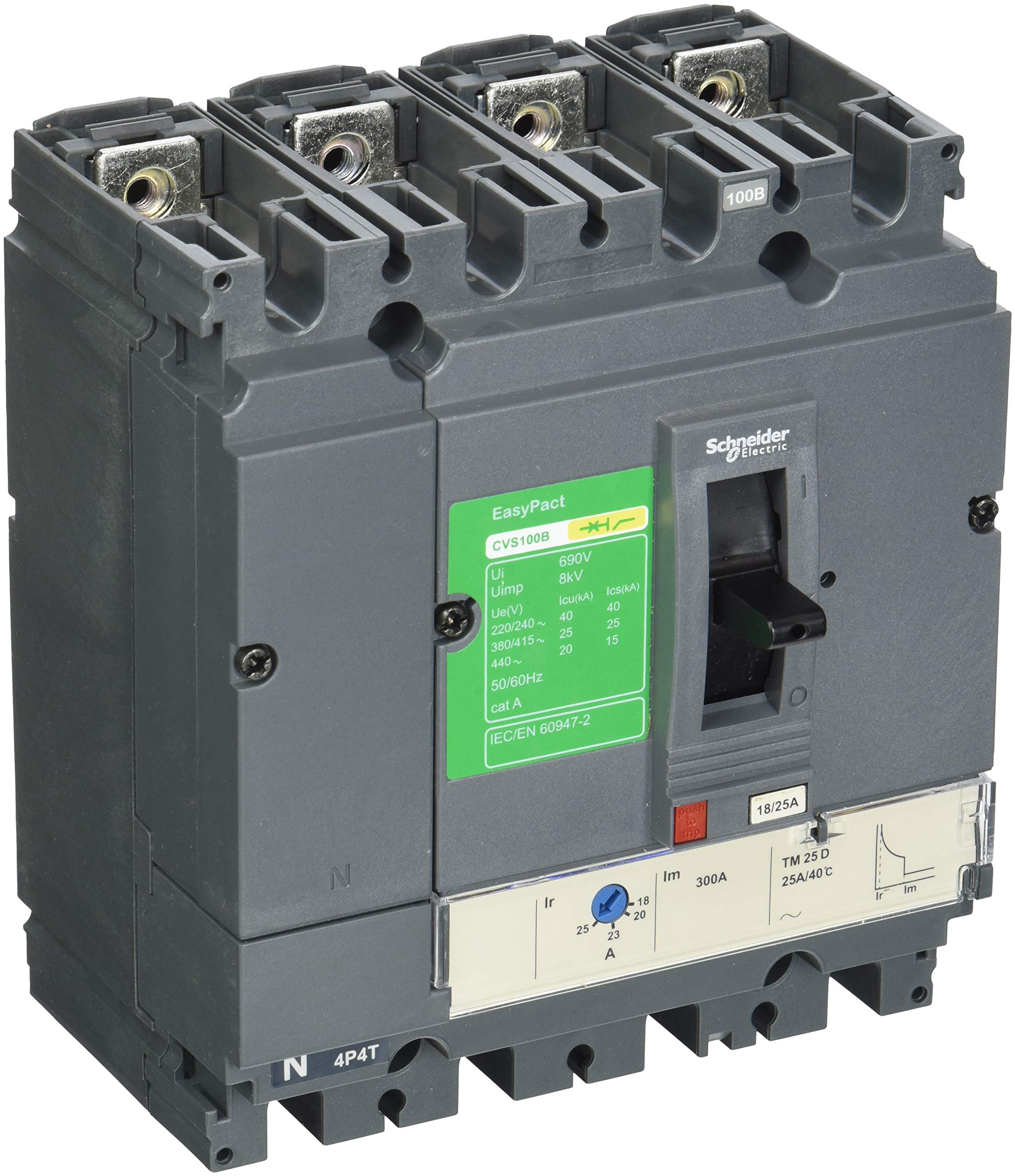CVS100B TM25D 4P4R eviter les surcharges de ligne et securiser le tableau