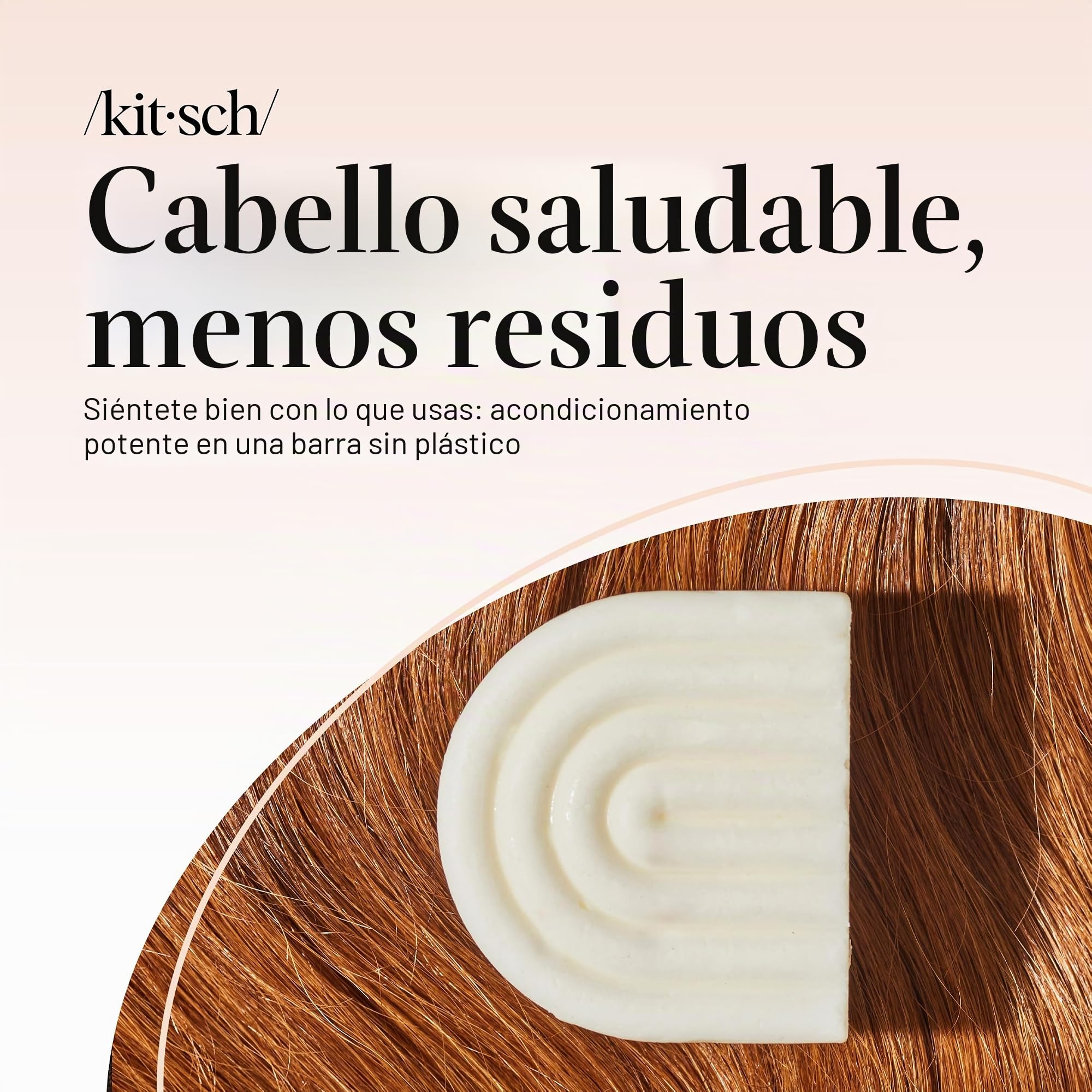 Kitsch Barra acondicionadora con agua de arroz – Barra de acondicionador sólida para fortalecer e hidratar el cabello, acondicionador para mujeres, mejor par con barra de champú Kitch, sin parabenos
