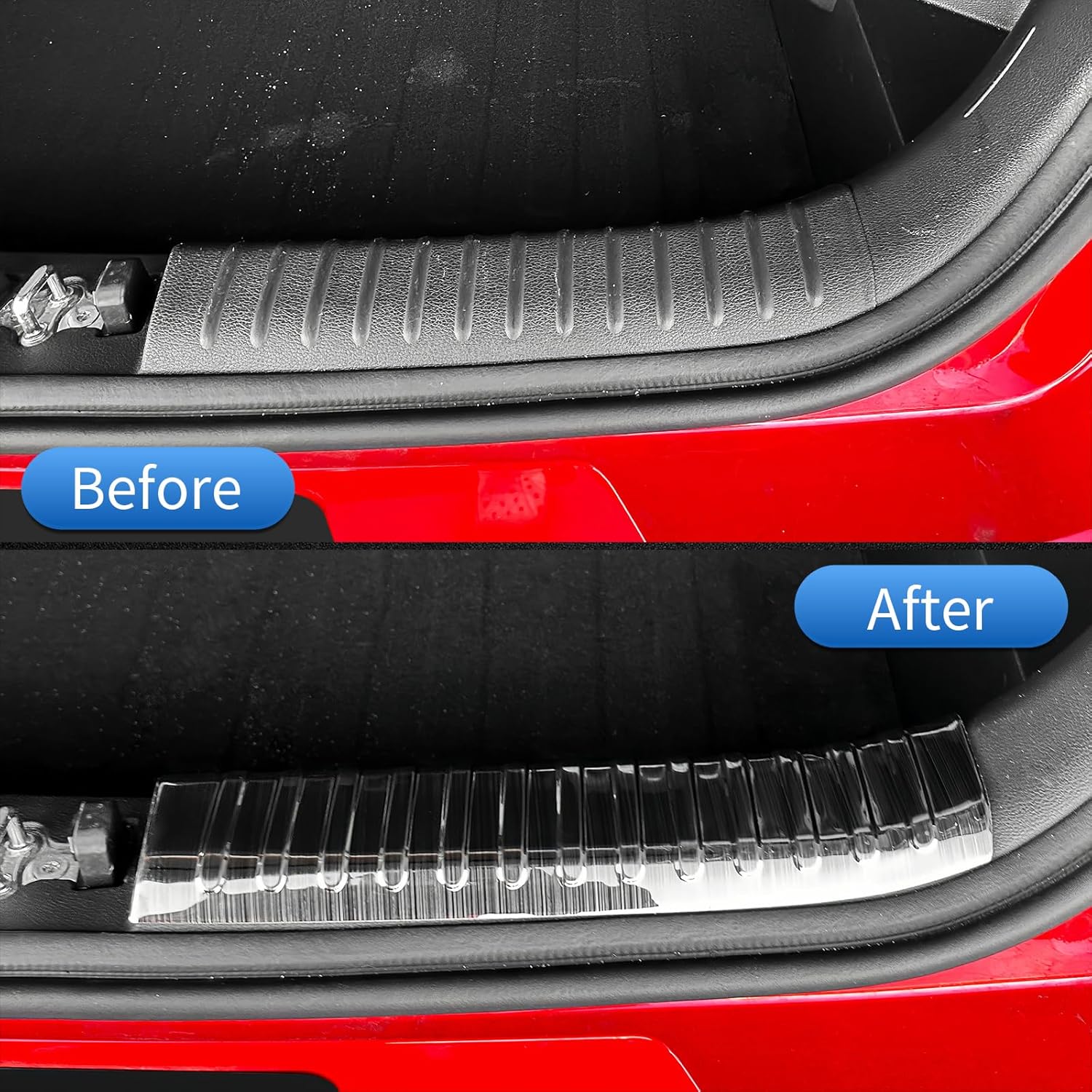 Stainless Steel Rear Bumper Protector Compatible with Kia Soul 2020-2026 Accessories (Black)