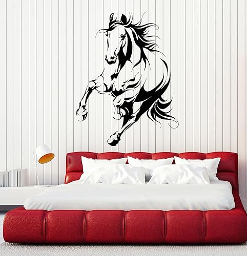 Miniatura 2 de Vinilo adhesivo de pared hermoso caballo animal habitación interior pegatinas murales decoración grande (ig4834) negro