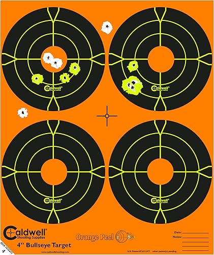 Miniatura 4 de Caldwell - Objetivos de diana de color naranja con material de descamación, adhesivo fuerte y múltiples tamaños para exteriores, rango, tiro y caza